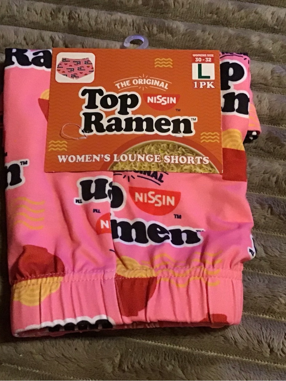 ISSI Pink Top Ramen Novelty Women's Lounge Shorts